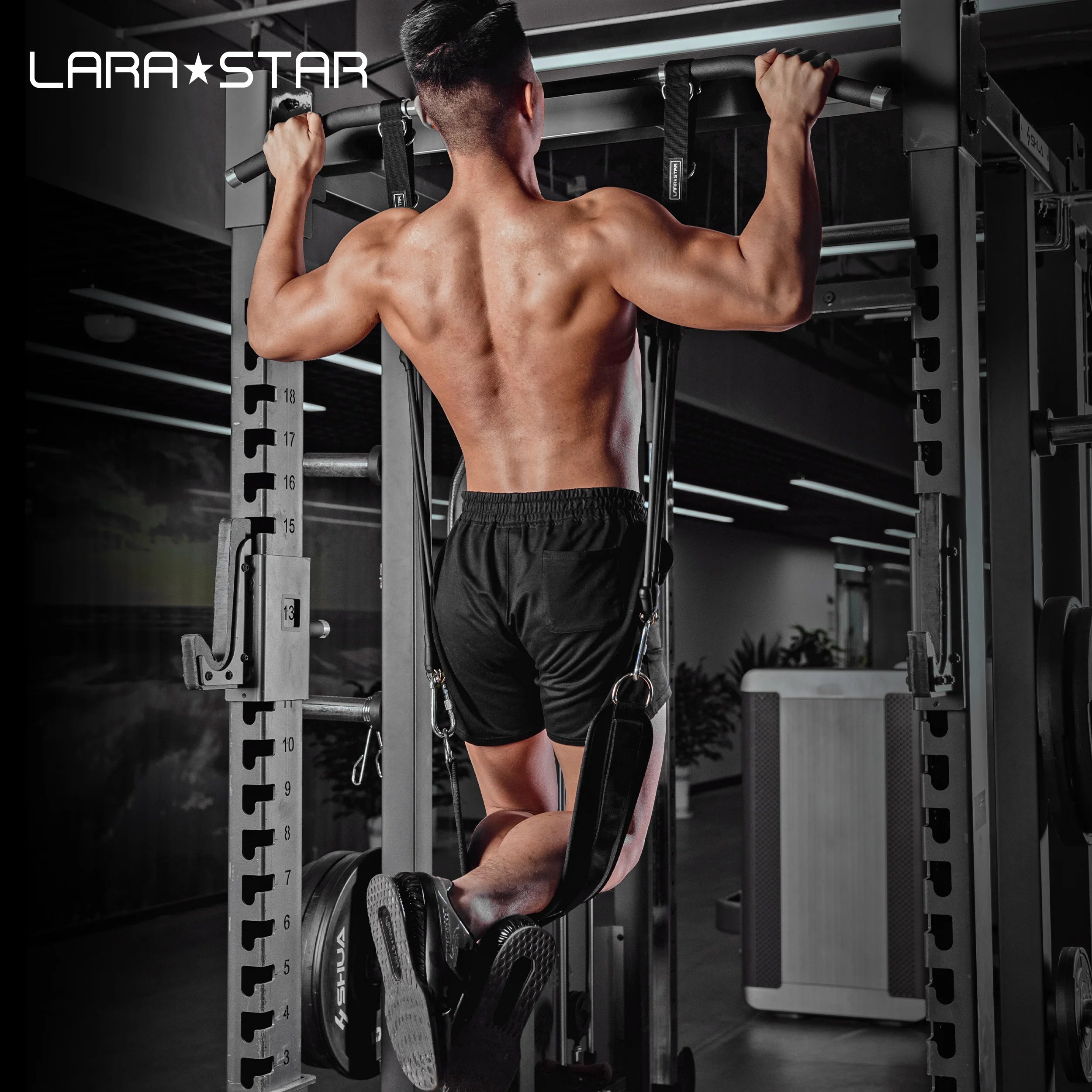 LS1155 Heavy Duty Pull-up Exercise Bands with Fabric Feet/Knee Rest Pull-up Assistance Bands for Chin Resistance Training