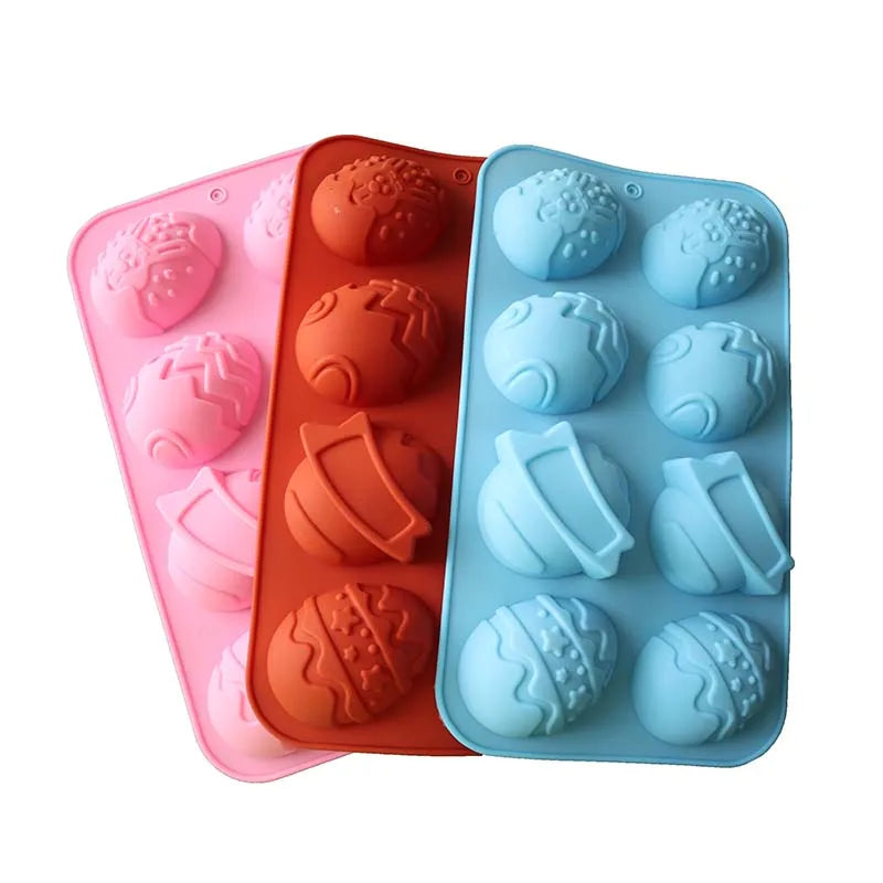 New Design Easter Egg Silicone Mold  Egg Chocolate Mold for Eastey's Day DIY Color Painting Egg