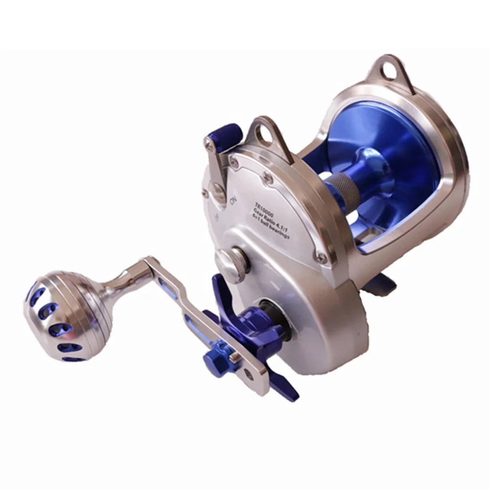 Newbility 4.1:1 6+1BB Fishing Reels Saltwater Full Metal Reel Big Game Trolling Reel