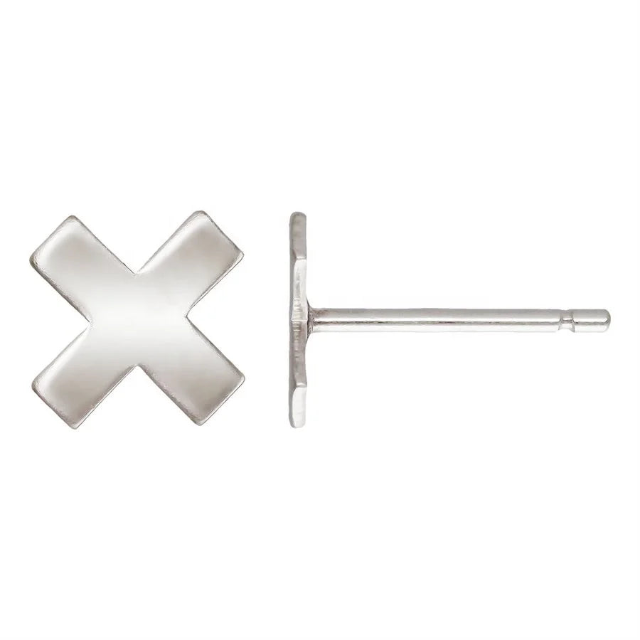 Fine 925 Sterling Silver Stud Earring Luxury  X  Letter Studs Earrings for Women Jewelry Gifts