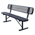 Cheap Outdoor Furniture 6ft 8ft Expanded Metal Mesh Bench Public Park Steel Bench Seating Outside Garden Patio Seat Bench