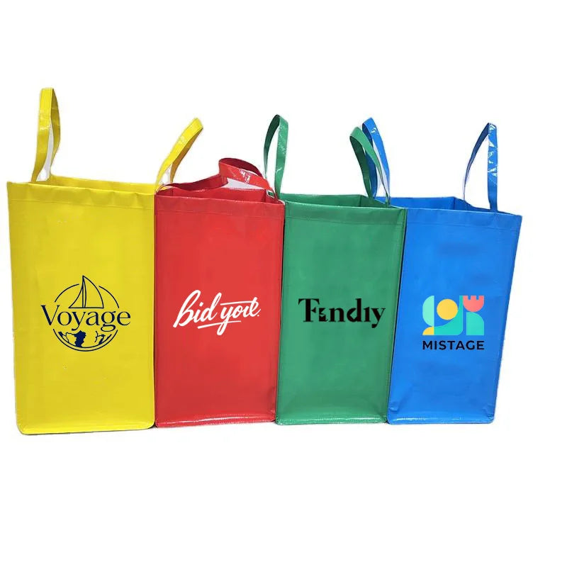 4pcs Separate Recyclable Waste Bin pp Woven Trash Garbage Sorting Bag Set Organizer Heavy Duty Waterproof for Home Kitchen