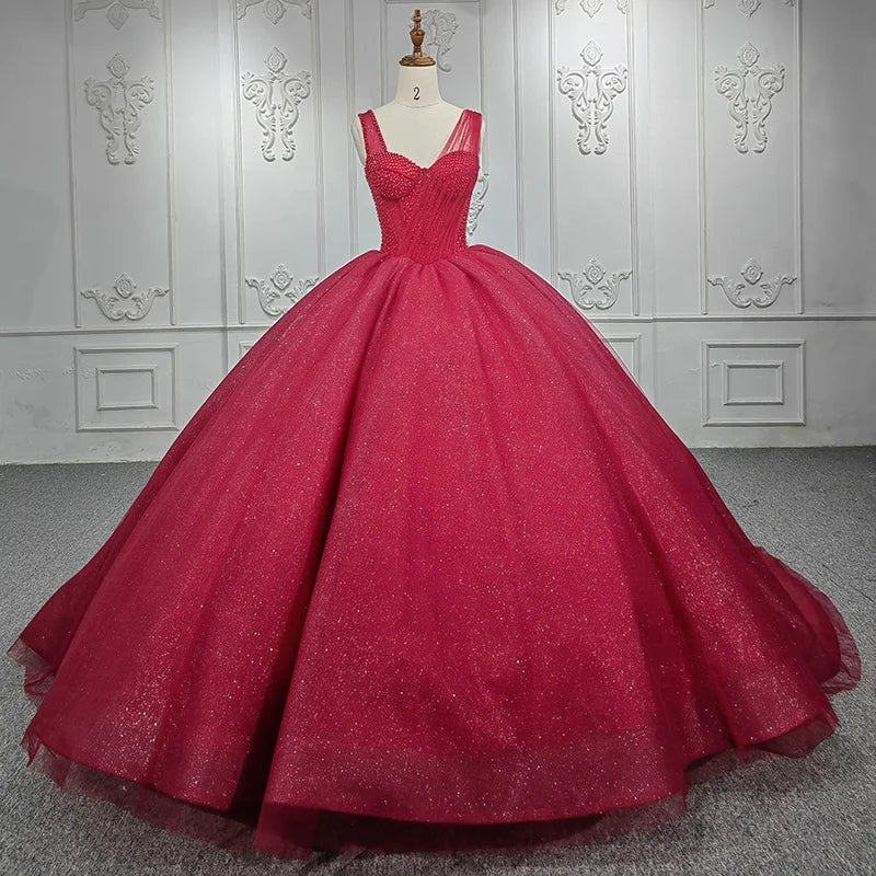 Jancember DY9948 Spaghetti Straps Sleeveless Red Evening Dress for Wedding