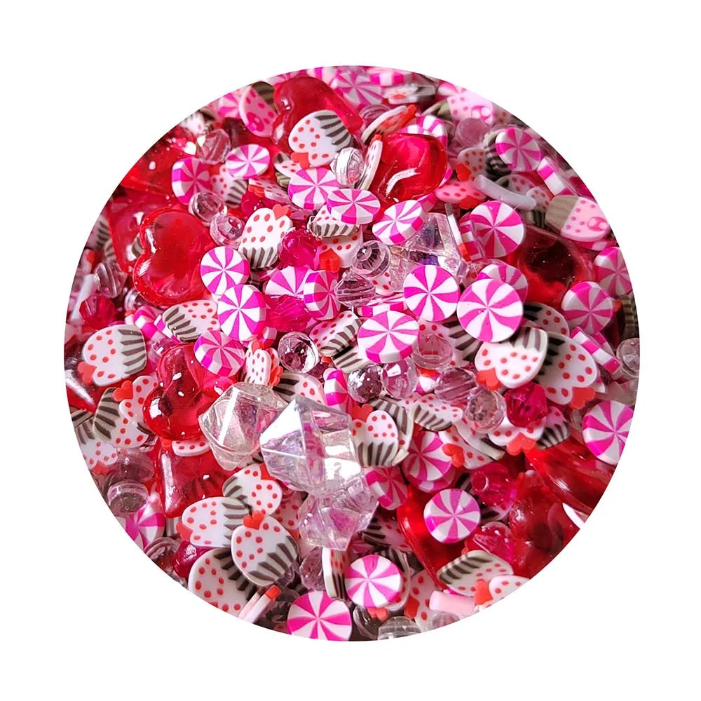 500g/Lot Mixed Fruits Candy Polymer Soft Clay Slices Sprinkles for Slime Filler Nail Art Birthday Cake Topper Decoration