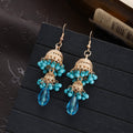 Women's Vintage Bohemia Gold Earrings Carved Bells Beaded Tassels Long Ethnic Tribe Indian Jewelry Fashion Dangle Dangle