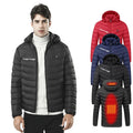 Mens Heated Jacket 2 Zones 3 Level Upgraded USB Charging Electric Heating Coat Warm Jacket Omni Heat JacketBattery Not Included