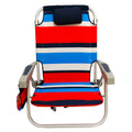 Adjustable Folding Portable Aluminium Beach Chair Lightweight Foldable Backpack Camp Picnic Fishing Chair for Travel Camping