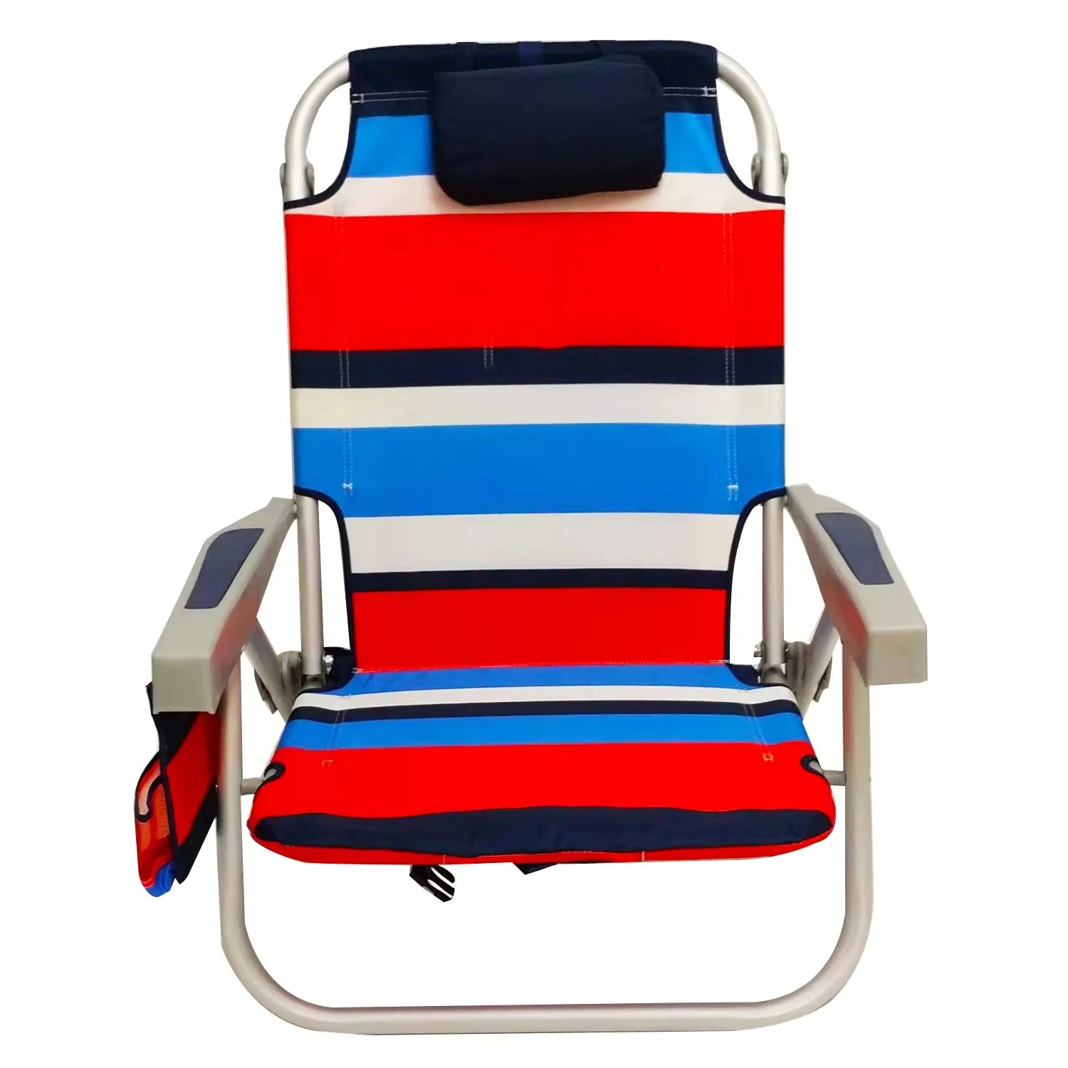 Adjustable Folding Portable Aluminium Beach Chair Lightweight Foldable Backpack Camp Picnic Fishing Chair for Travel Camping