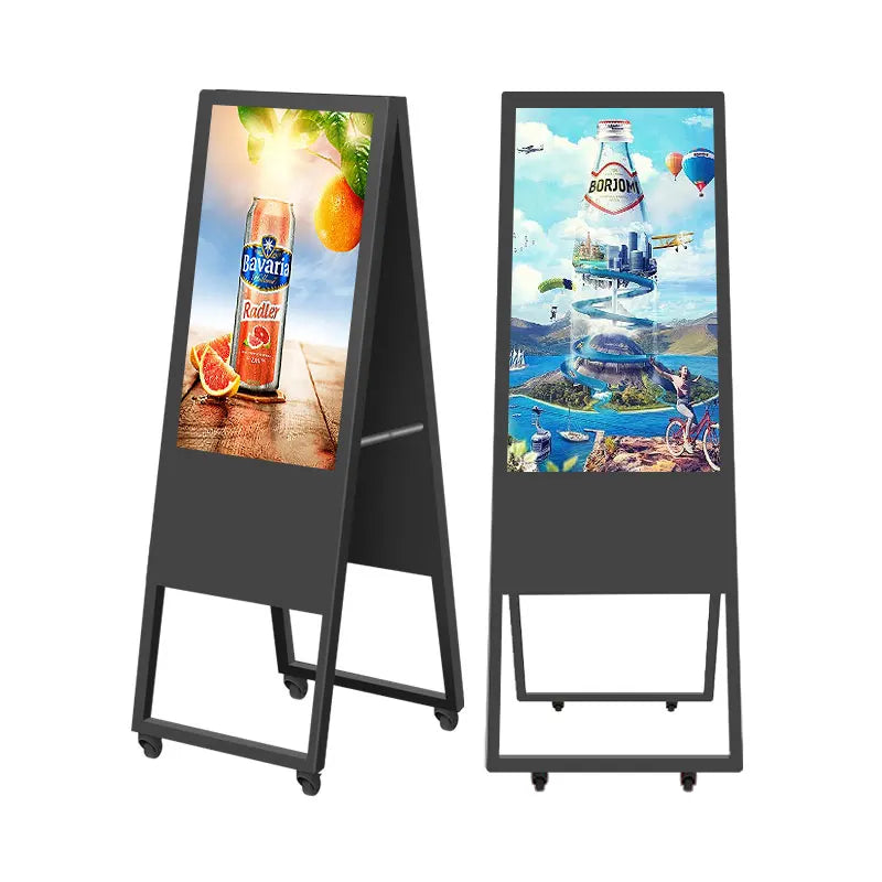 Dual Side Display  Android System Wifi  Remote Software Floor Stand 43inch Portable Digital Poster Display Advertising Kiosk