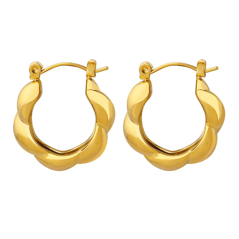 Hot Style Designer Twist Temperament Earrings Geometric Exaggerated Earrings