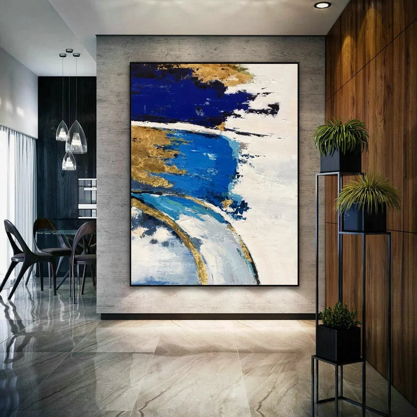 Luxury Landscape Handpainted Oil Painting on Canvas Modern Abstract Room Wall Art