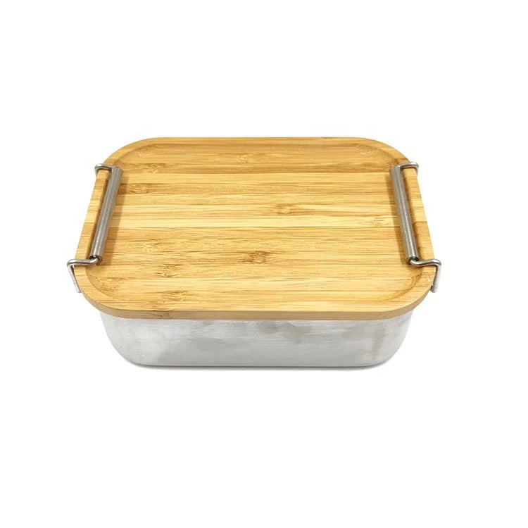 Stainless Steel Lunch Box for Kids  Metal Food Storage Container Rectangle Food Container