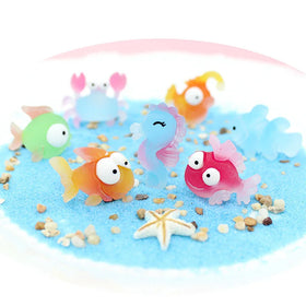 Kawaii Resin Cartoon Ocean Fish Flatback Charms for DIY Jewelry Making Children's Hairpin Decoration