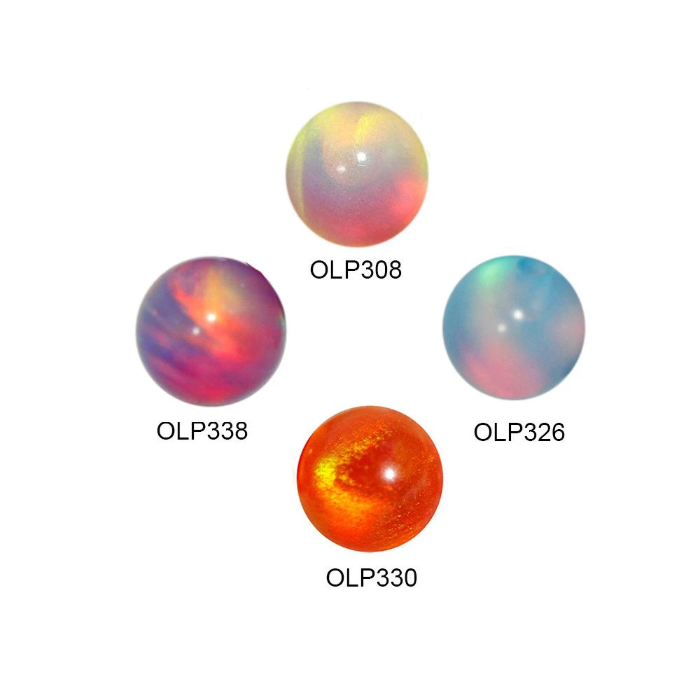 4mm 5mm Without Hole Ball Shape Aurora Color Synthetic Nebula Opal Beads