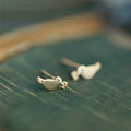 Fashion Sterling Silver Women Earring Small Size Bird Stud Earrings