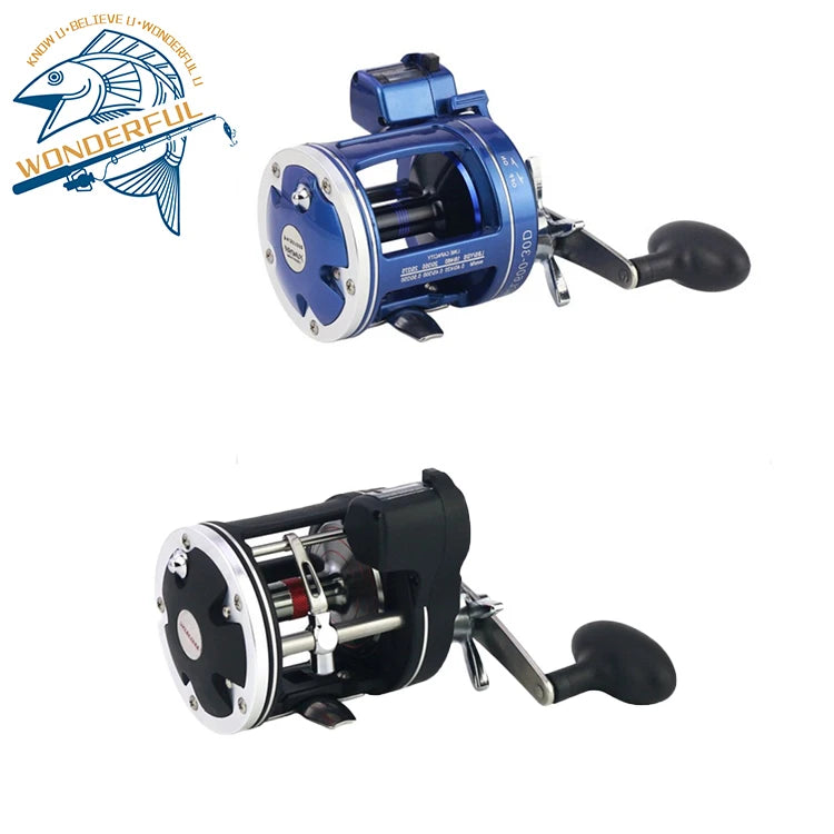 Factory in Stock Hot Sale Saltwater Full Metal 12Bb Sea Fishing Trolling Cast Drum Reel With Digital Display