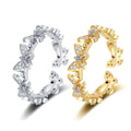 Anillos De Pareja Platinum Plated Full Zircon Butterfly Couple Ring for Bridal Women Romantic Wedding Adjustable Opening Ring