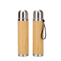 Outdoor Bullet Shape Thermo Water Bottle Insulated Bamboo Vacuum Flask MegaBDM