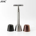 Salon Stainless Steel Razor Barber Reusable Shaving Razor Set Razor Stand