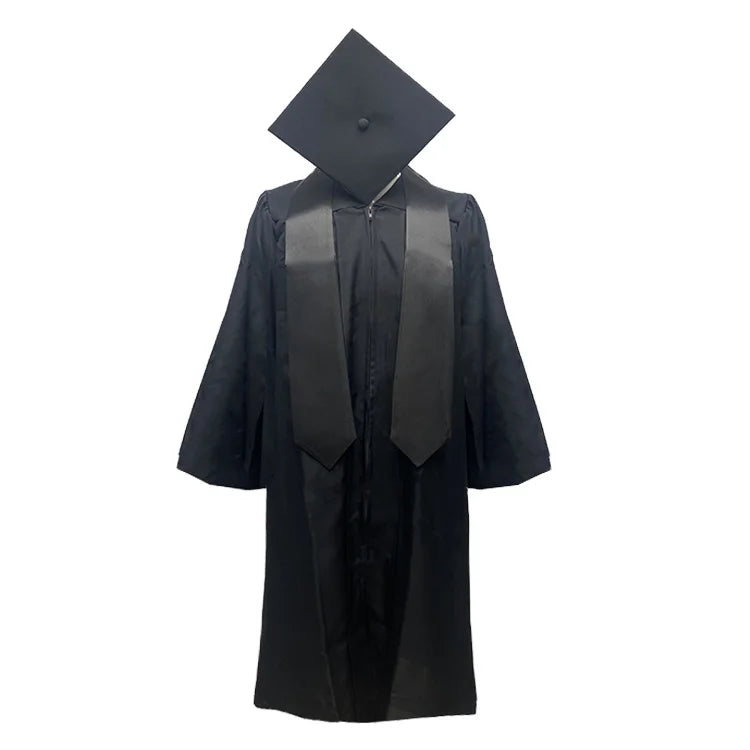 In Stock Blank American Graduation Gown Can Be Customized Bachelor's Wear Hat Ribbon Three Sets Adult Wholesale.