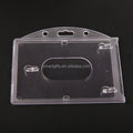 Thicken Landscape Hard Plastic Office Working Staff ID Name Card Holder for School
