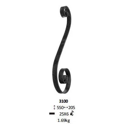 Ornamental Hand Forged Balcony Balusters Spindles  for Staircase Railing Handrail Balcony Balustrade Gate Fence Parts