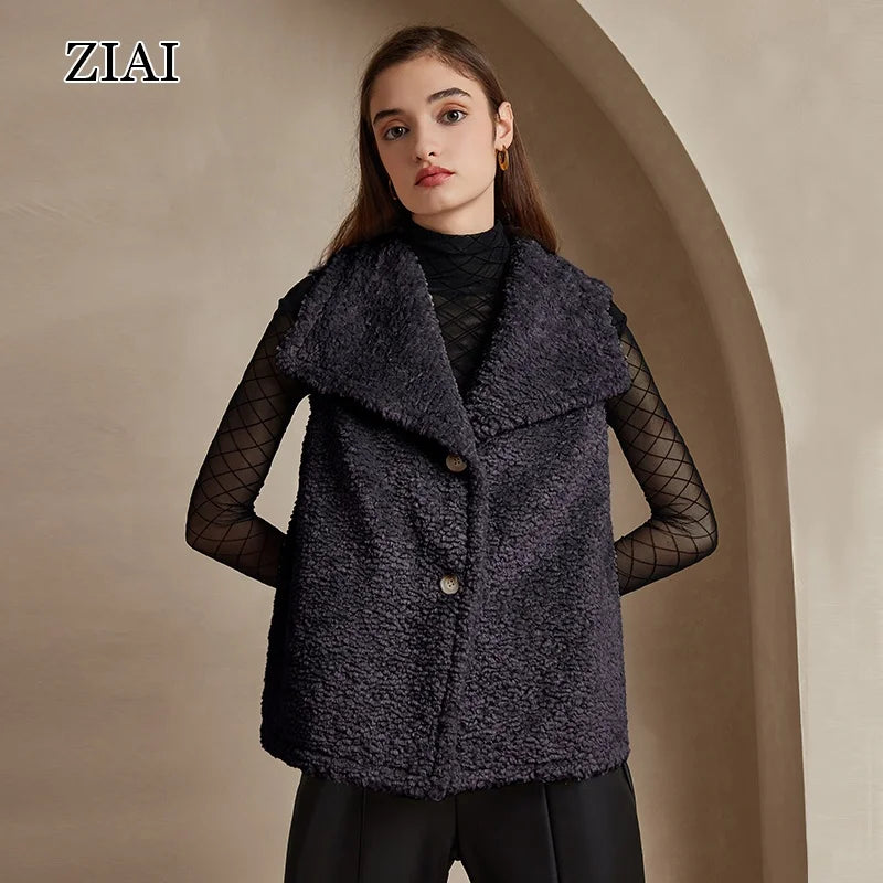New Arrival Customized Women's Shearling Jacket Winter Fashion Teddy Fur Design Casual Coat Wholesale Shearling Jacket
