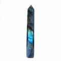 10-25cm Large Natural Labradorite Obelisk Point With Good Flash Bulk Wand Tower for Sale