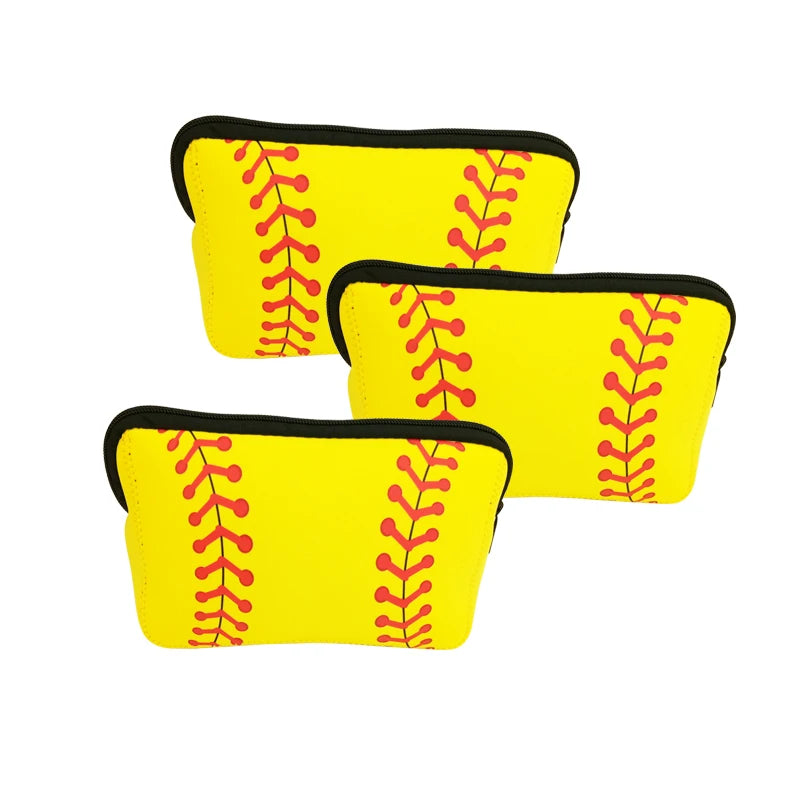 Ready to Ship Neoprene Softball Bags Makeup Organizer Bag Cosmetic Bags