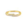 925 Sterling Silver Wedding Rings Mini Zircon Geometric Gold Plated Rings Jewelry Women