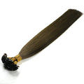 Xinda Hair Extensions Double Draw Virgin Dark Brown Remy Real Hair Flat Tips Human Hair Extensions