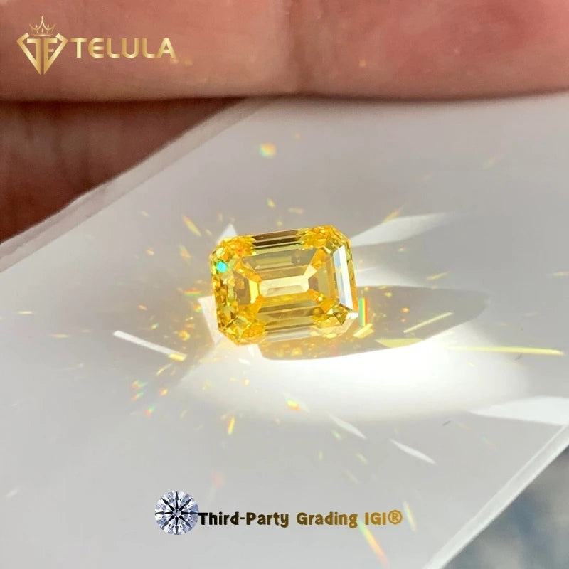 Wholesale Loose Diamond 1ct VVS2 Pear Yellow Diamond IGI Certificate HPHT Lab Grown Diamond for Jewelry Making