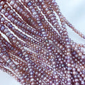 Natural 3-4mm Freshwater Necklace String Loose Beads Jewelry Making Customizable Color Bijoux En Perle D'Eau Douce Collier Perle