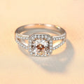 Wish Jewelry Wholesale Square Shape 1ct Iced Out Ring Moissanite Ring 925 Sterling Silver Moissanite Ring for Women