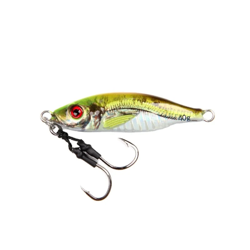 3D Printed 30g/40g Metal Jigging Fishing Lure Hard Baits Shore Metal Jig Casting Isca Artificial 100g Weight