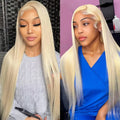 613 Blonde Lace Front Wig Human Hair Natural Color 13x4 Transparent Lace  Wig Virgin Human Hair