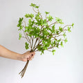 M201 Wholesale Artificial Foliage Natural Green Bell Leaf Plants Real Touch Silk Artificial Leaf for Decoration Wedding Home