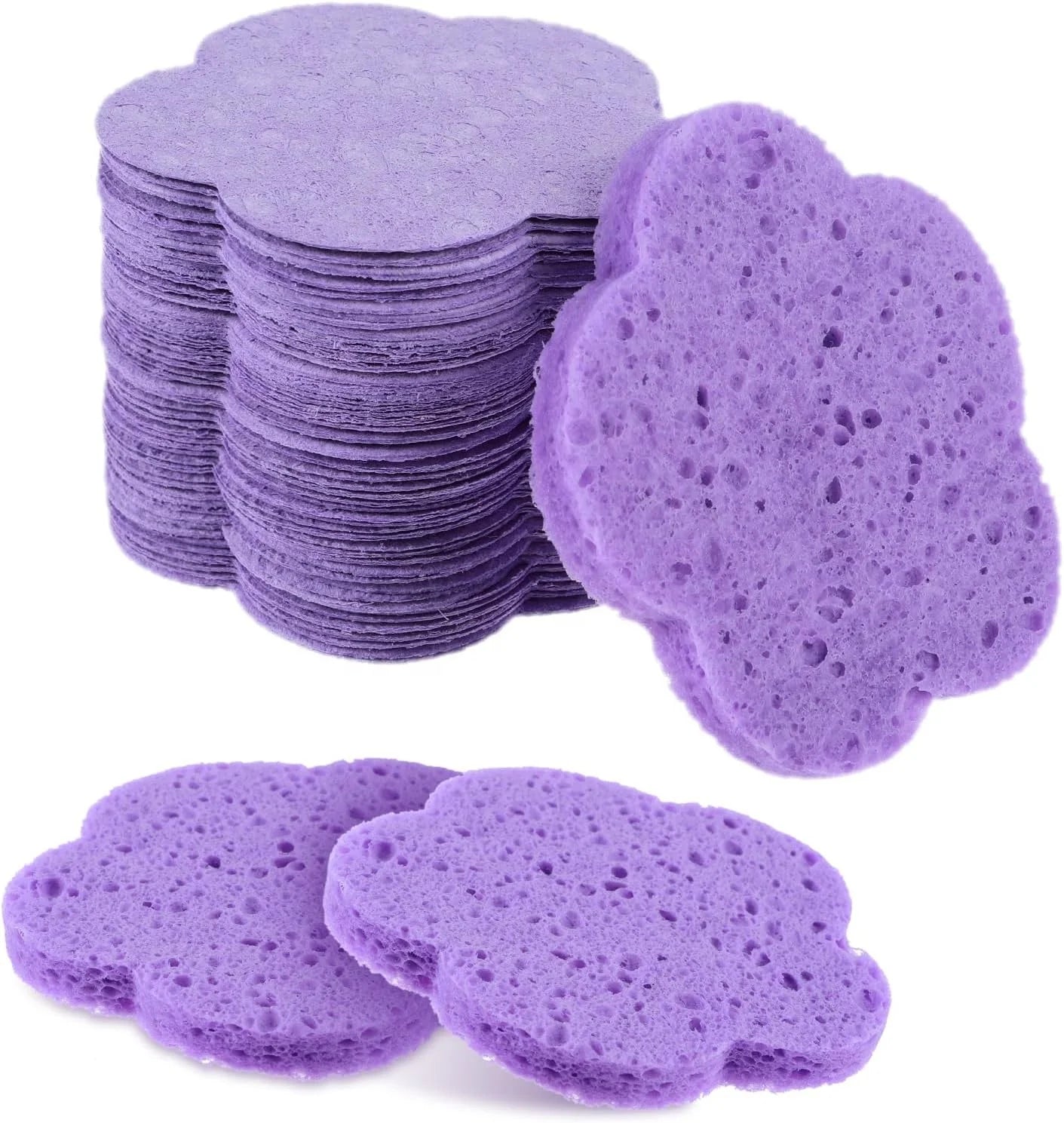 WOXIN New Design Flower Biodegradable Soft Compressed Facial Cleansing Cellulose Sponge