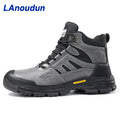 Lanoudun European Standard Steel Toe Microfiber Upper Hiking Safety Boots for Men
