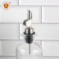 Factory Direct Food Amber Jars With Lids Olive Oil Black Pump Dispenser Screw Cap 500 Ml Elegant Crystal Glass Bottle for Syrup