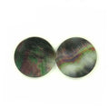 Wholesale Round Flat Gray Natural Shell Slice Pearl Shell Discs for Jewelry