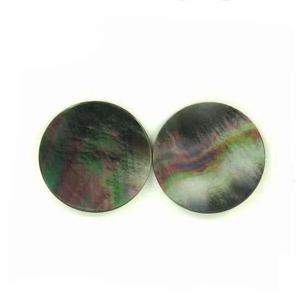 Wholesale Round Flat Gray Natural Shell Slice Pearl Shell Discs for Jewelry