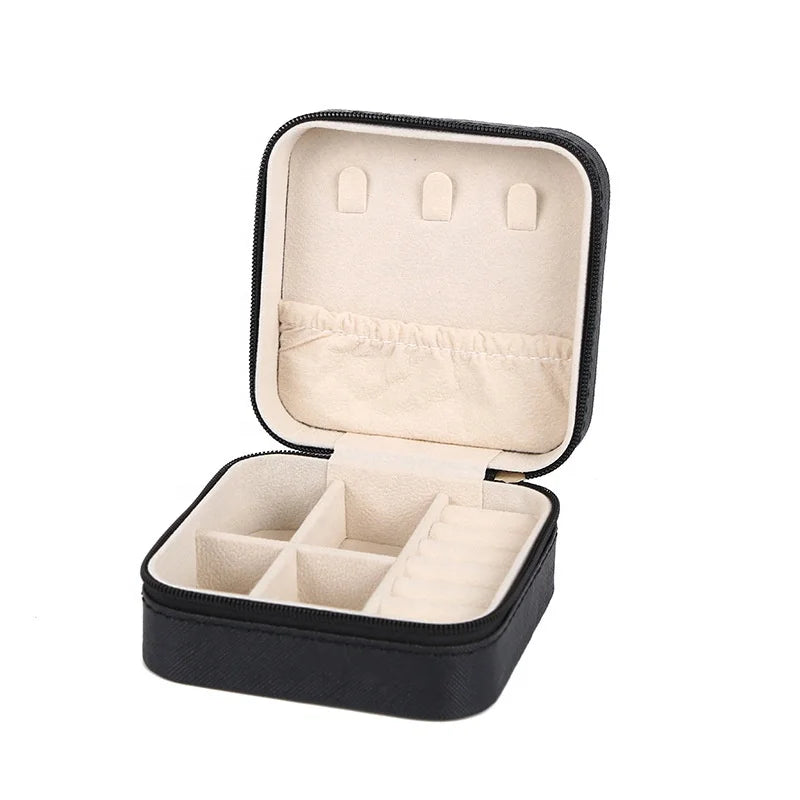 Jewelry Box for Women Girls Girlfriend Wife Ideal Gift Small Leather Jewelry Organizer Storage Case Display for Men