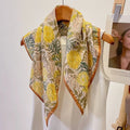 2025 Korean Retro Square Scarf for Women Professional Spring Summer Sun Protection Small Decorative Neck Scarf Made of Polyester