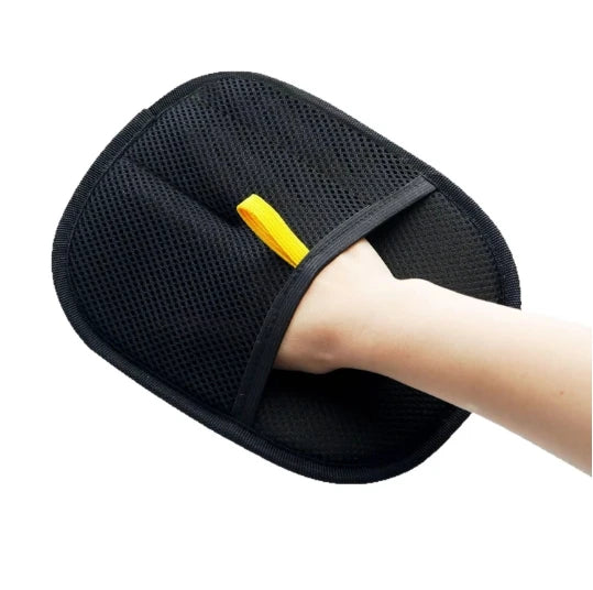 Reusable Black Eco-Friendly Straight Tear Pet Hair Remover Gloves Manual Style for Cat & Dog