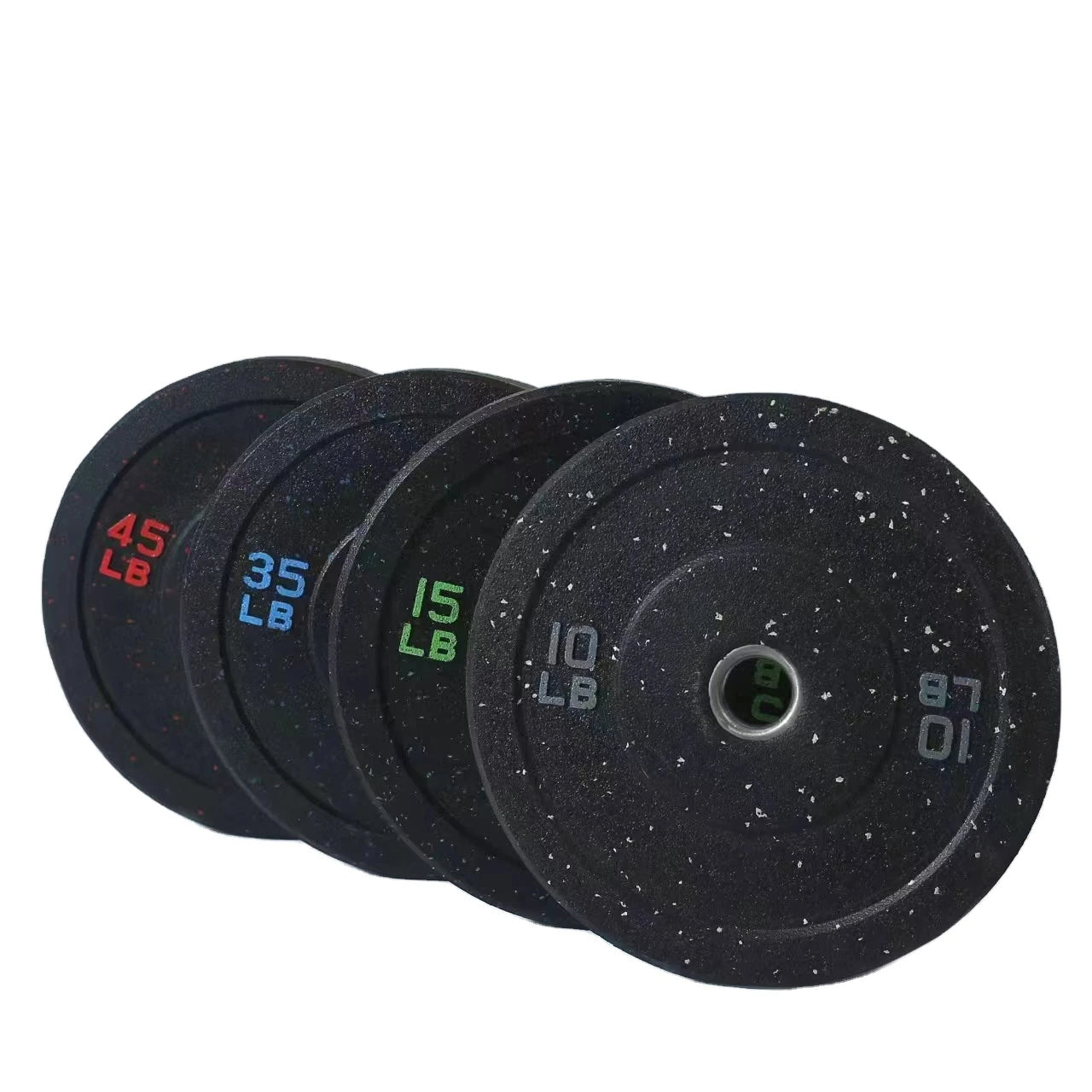 High Quality Black Rubber Bumper Weight Plates 5kg-55LB Custom Logo Available