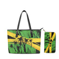 Hot Sales Low Price Fashion Trendy Casual Jamaican Pattern Design Pu Leather Handbag Women's Handbags and PursesCheap Handbags