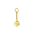 Religious Hong Kong Che Kung Temple Lucky Windmill Keychain Necklace with Gold Leaf Cartoon Design Zinc Alloy Wholesale