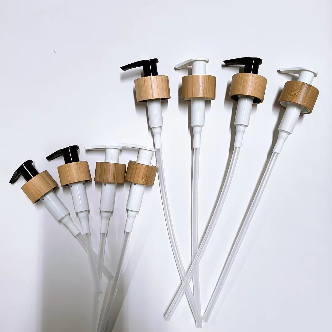 24/410 24mm 28mm White Black Head Bamboo Left-right Lock Wooden Lotion Pump