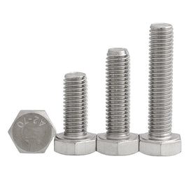 316 A2 A4 Hex Head Bolt Natural Color Negotiable Sizes M2 M3 M4 M5 M6 M8 M10 M12 Stainless Steel 304 All Tianjin Port ZINC